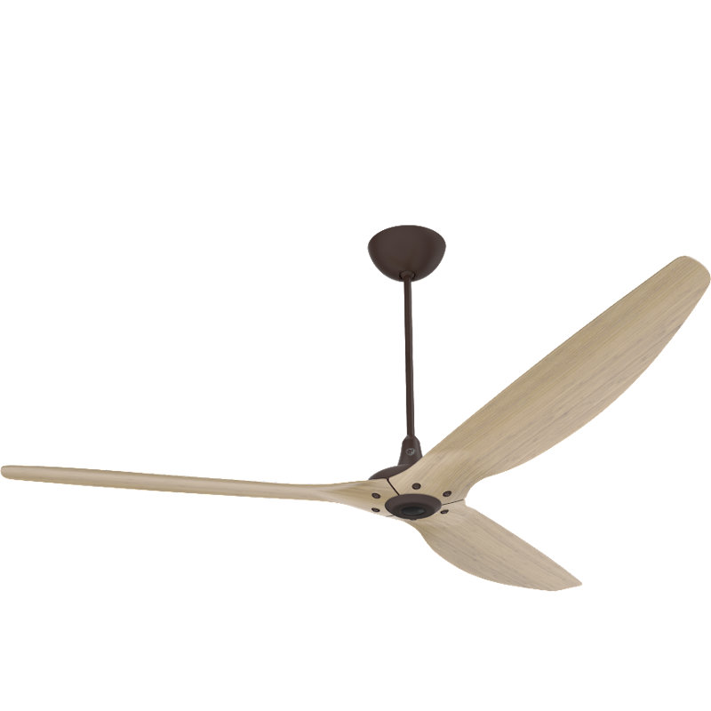 Haiku Smart Downrod Ceiling Fan, 84 inches, Oil Rubbed Bronze with Natural Bamboo Blades