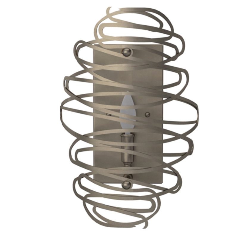 Cyclone 1 - Light Candle Wall Light, Nickel