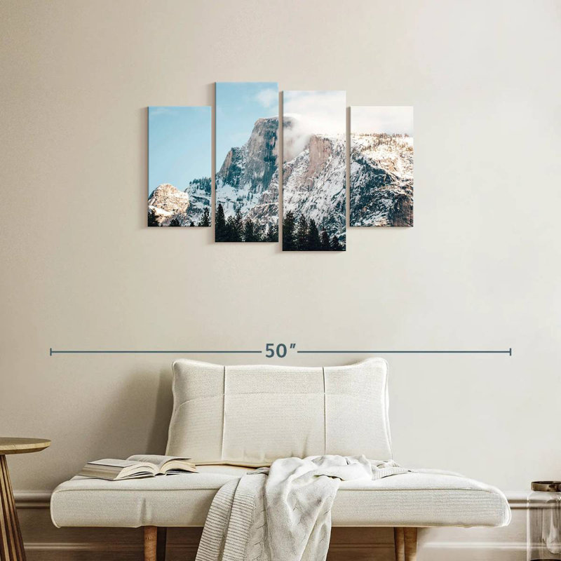 Snowy Mountains In Yosemite, 22" H x 36" W