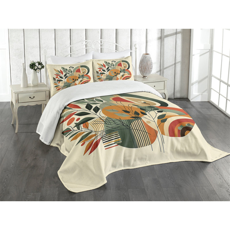 Polyester Not Solid Color Coverlet, King Coverlet / Bedspread + 2 Standard Shams