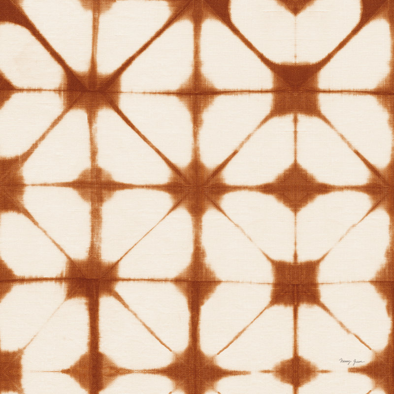 Shibori Square VIII Orange by Nancy Green - Wrapped Canvas Painting, 76cm H x 76cm W x 3.8cm D