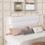 Ensemble de chambre avec grand lit 3 pièces Greeson | Lit tapissier, tables de chevet et commode avec poignées en métal et décor scintillant-1604989962