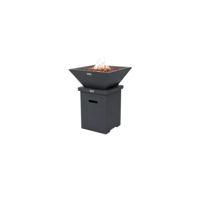 Rockland 27" Square Fire Bowl with Pedestal Base
