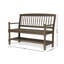 Banc de ferme classique avec tablette intégrée, structure en bois d'acacia robuste et détails élégants fabriqués à la main pour le rangement et le style-1100230289