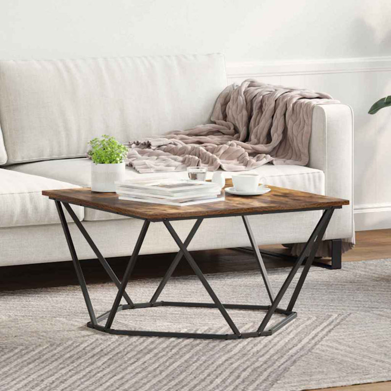 Solid Wood Coffee Table, Dark Brown