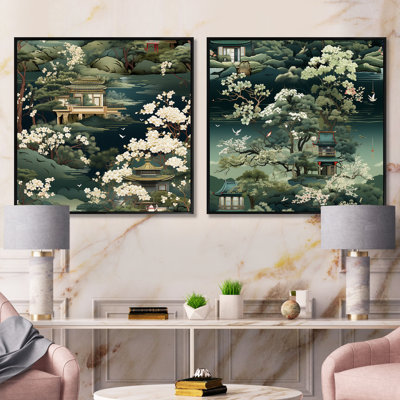 Tadley - Ensemble de 2 collages carrés abstraits