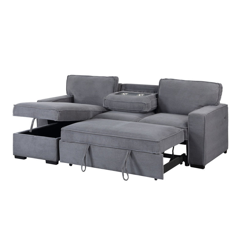 TERRITORY LIGHT GREY PULL OUT SOFA BED