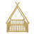 Tent-Shaped Teepee Bed With Safety Rails-156248337