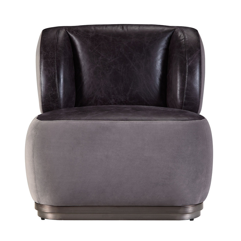 Fauteuil d'appoint antique ardoise et gris
