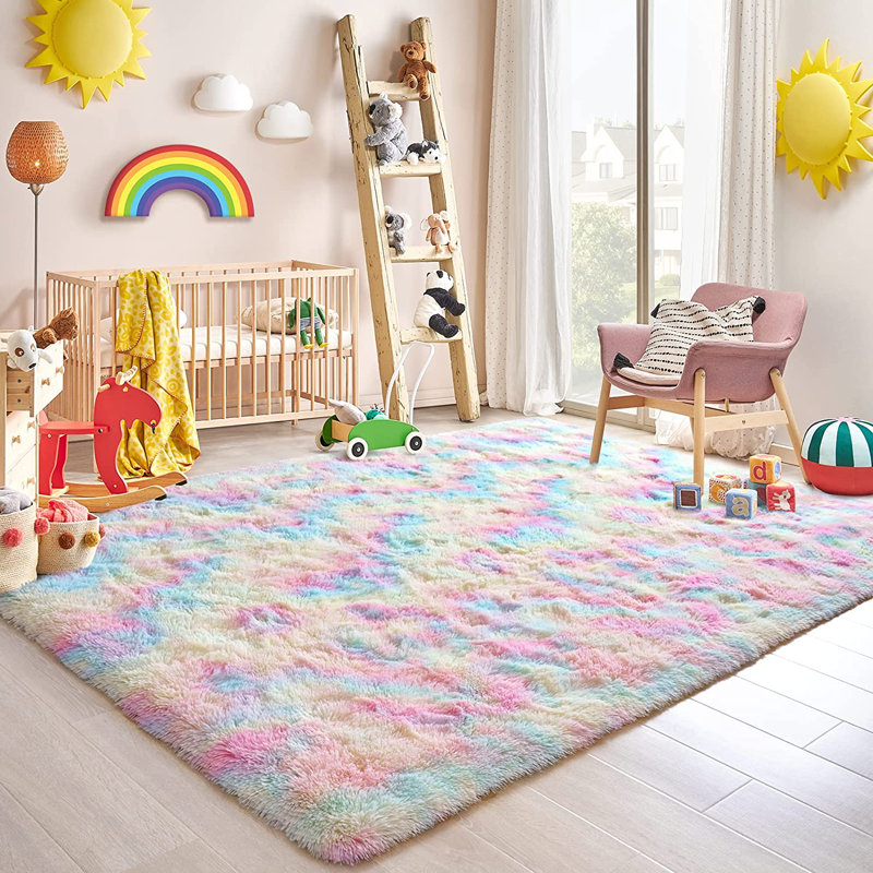 Karah Blue/Pink/Yellow Rug, Rectangle 80 x 150cm