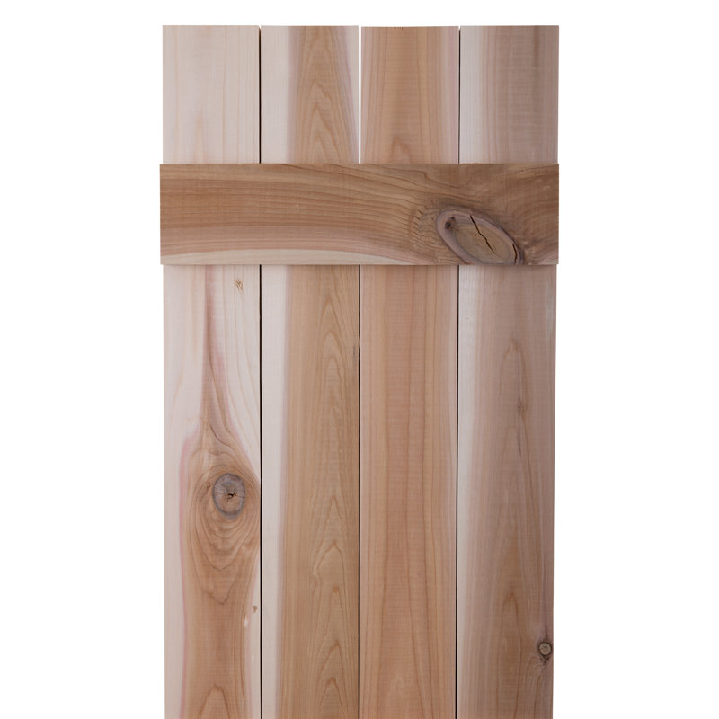 Volets traditionnels pour l'extérieur en planches avec couvre-joints, Brut, H 66 po