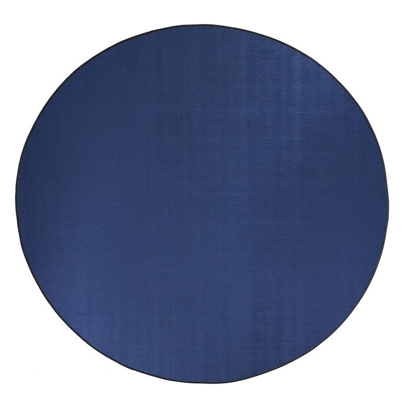 Tapis bleu touffeté Harrison, Rond 12 pi