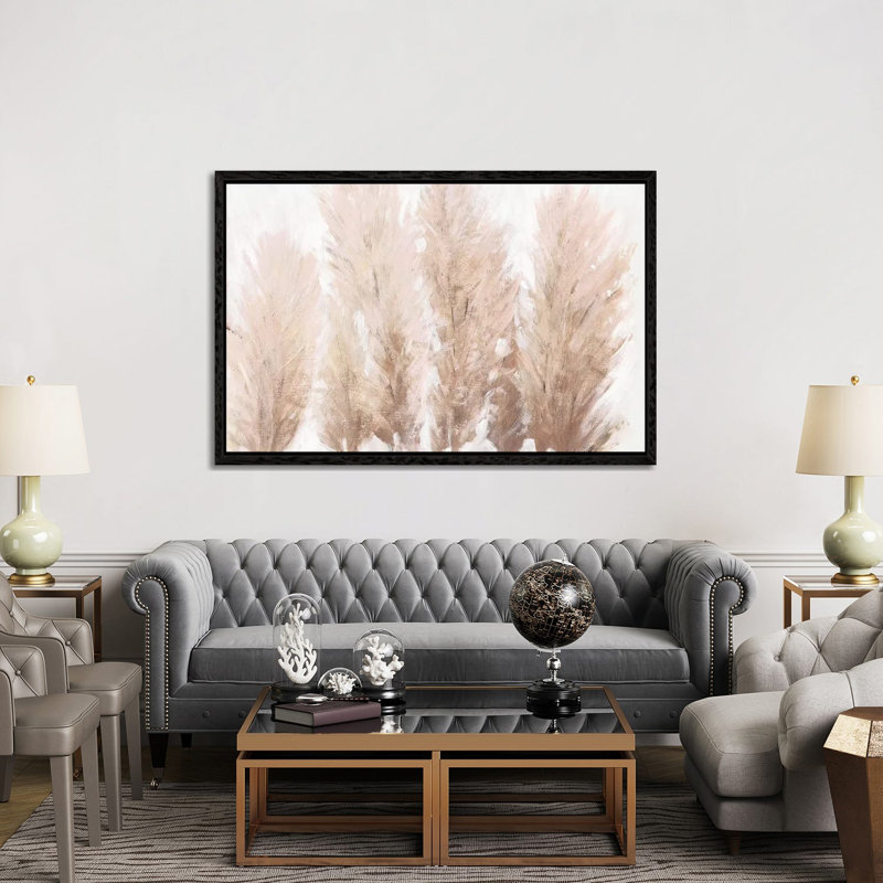 Pampas Grass II by Tim OToole - Floater Frame Gallery-Wrapped Canvas Giclée on Canvas, Black, 152.5 cm H x 101.5 cm W