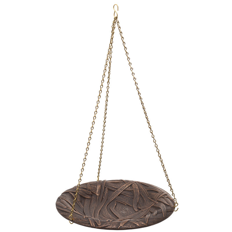 Bain d’oiseaux suspendue Dragonfly, Bronze huilé