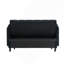 Canapé 52 po en velours noir moderne-1469366407