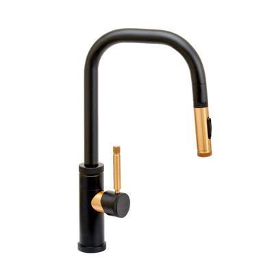 Fulton Industrial Prep Size Plp Pulldown Faucet - Angle Spout - Toggle Sprayer