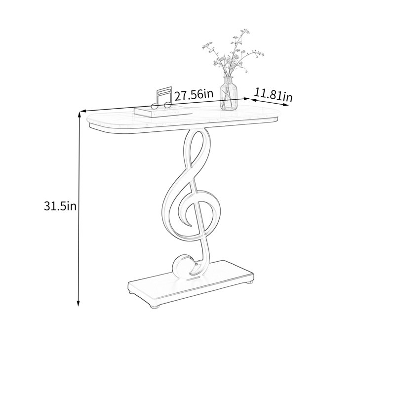 Console Treble Clef, Gold