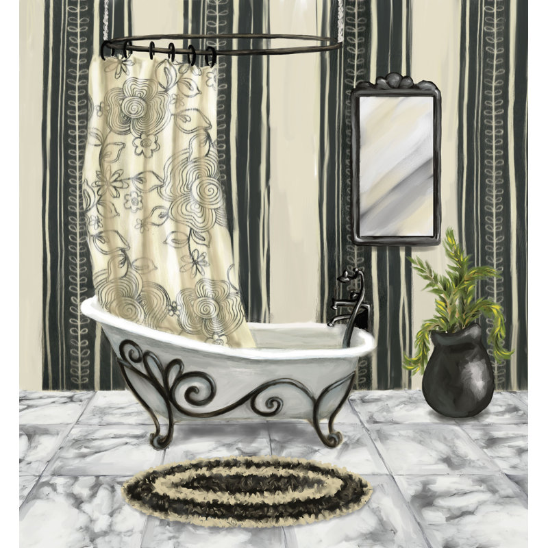 Bath - Painting Print, 122cm H x 81cm W, Black Floater Framed