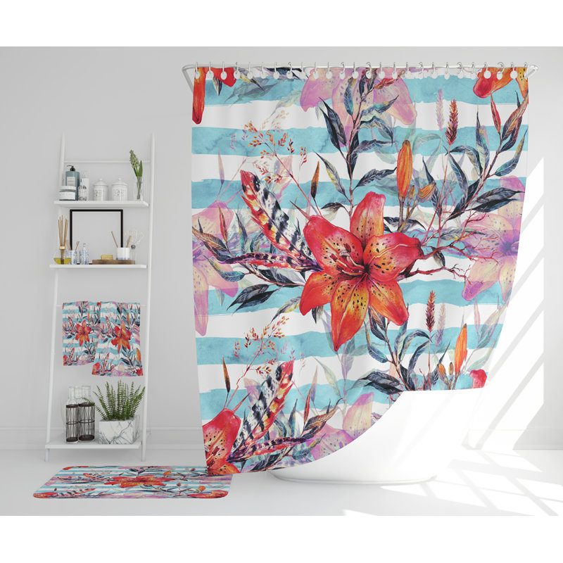 Nessrine Polyester Shower Curtain Set