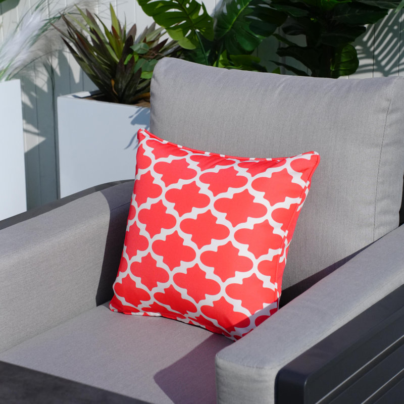 Coussin intérieur / extérieur réversible (ensemble de 2), Rouge