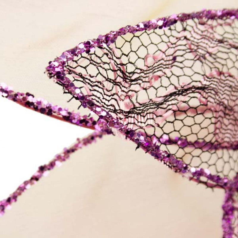 25cm Fabric Plants & Flowers Pick, Pink