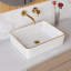 DeerValley  480 x 370 x140 White Rectangular Bathroom Sink Vessel Basin