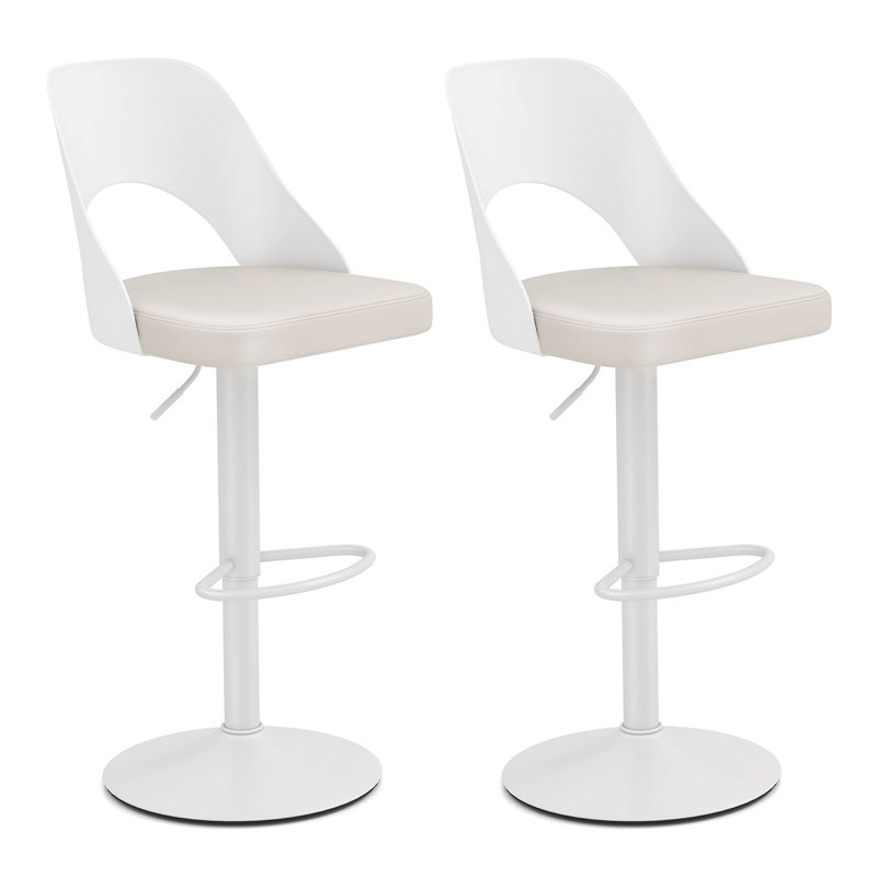 Adjustable Height Counter Stool with Metal Frame