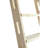 Natural Knotty Pine Wood Sliding Library Sliding Step Ladder Rolling Ladder, Ready For Painting, Solid Durable Steps ( Unfinished )-1812916550