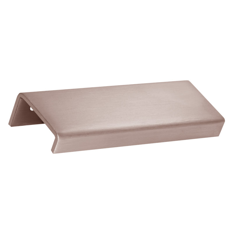 Modern Cabinet Finger Edge Pull, Satin Brass, 11.02