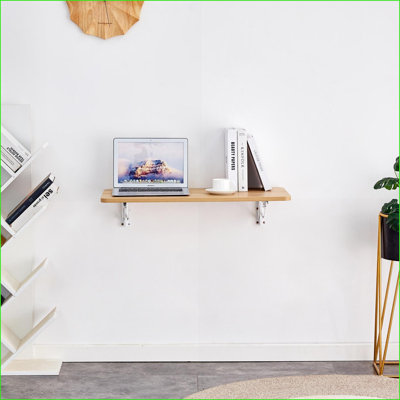 Space-Saving Wall-Mounted Folding Coffee Table, Sturdy Steel Design for Small Spaces, 100 lbs Capacity