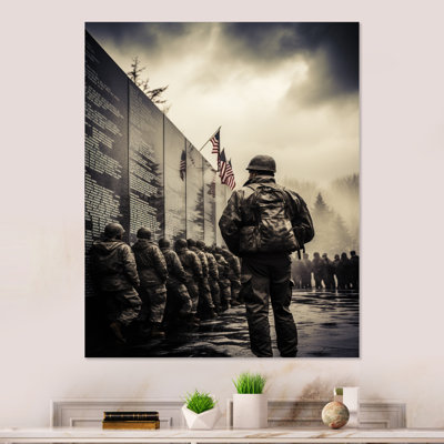 Militaire honorant les anciens Combattants I - Armée, décoration murale en métal