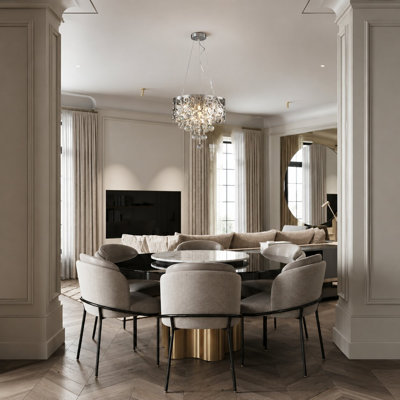 Transitional 5 Light Crystal Chandelier
