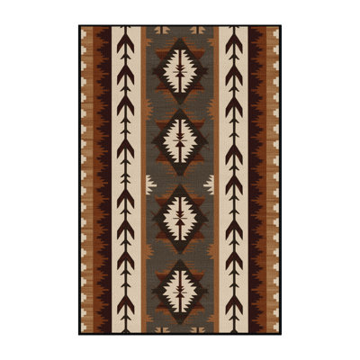 Tapis lavable à motif géométrique à têtes de flèches