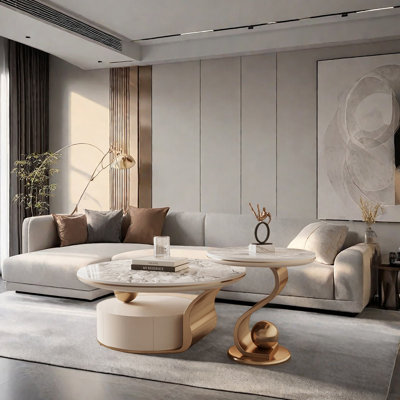 Ensemble de tables basses en granit italien