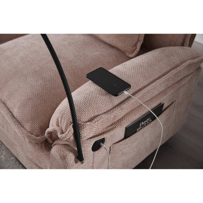 106 Inch U-Shaped Sectional Sofa With Chenille Upholstery, Modular Design, And Built-In Charging For Modern Living Rooms