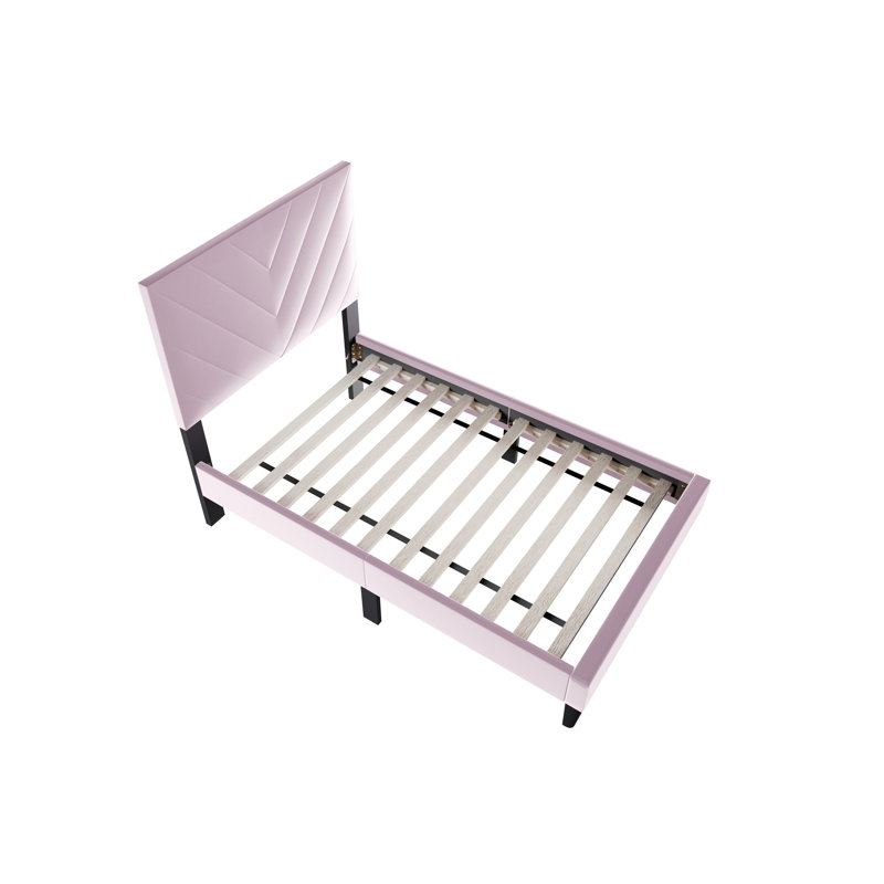 Lit tapissier en velours