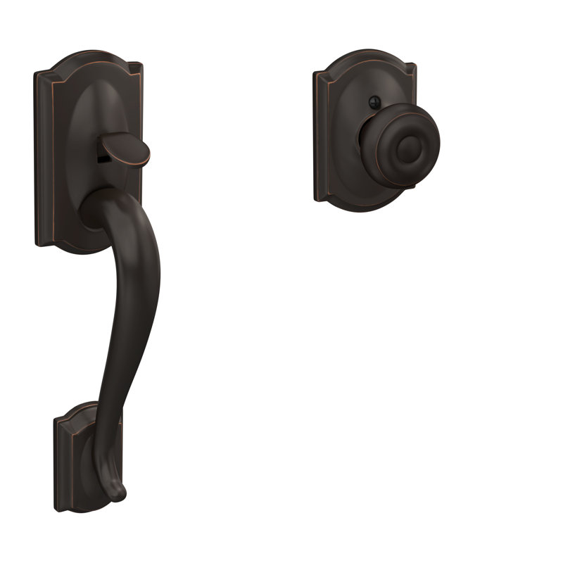 Camelot Lower Half Handle with Knob, Aged Bronze, Yes