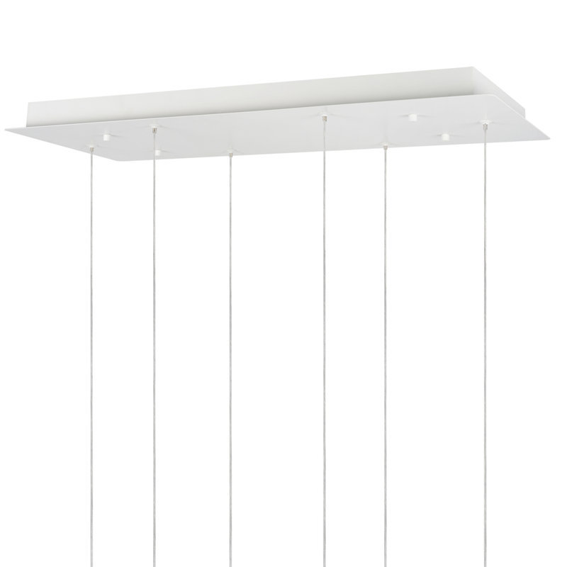 Luminaire suspendu en grappe 6 lumières, Blanc