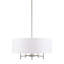 Lustre réglable 5 lumières à abat-jour tambour, lustre moderne, lustre de vestibule-1829940956