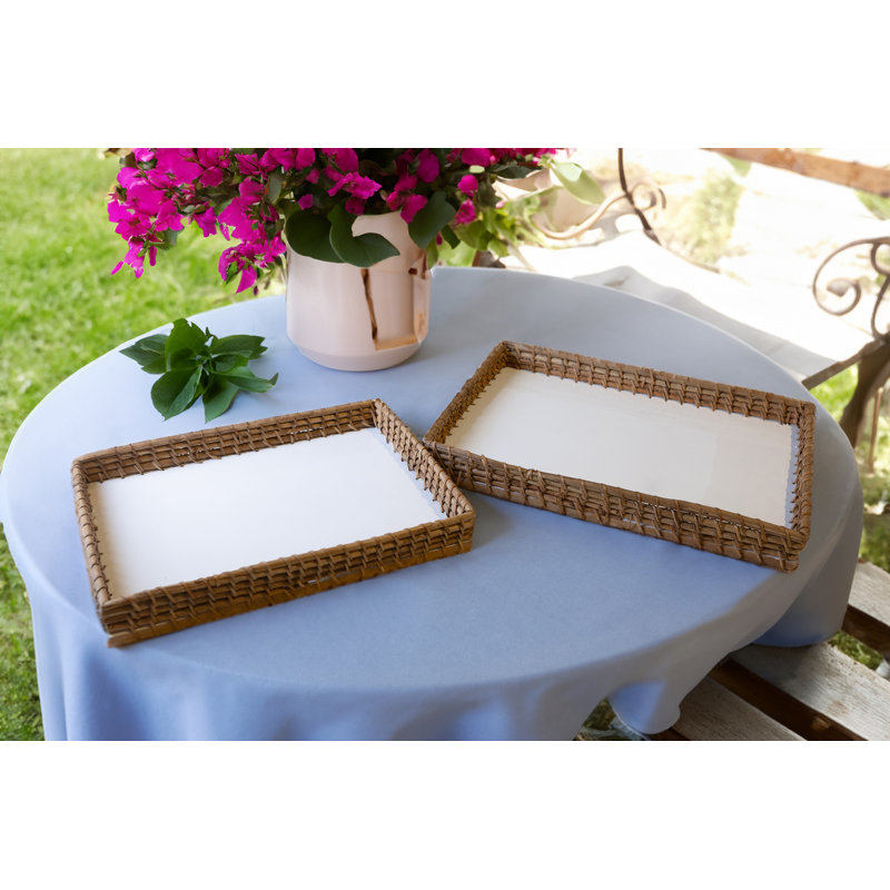 Adelisa Wicker Tray - Set of 2