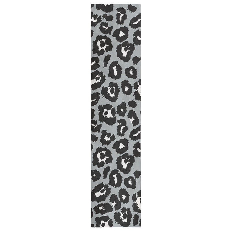 Chemin de table à imprimé animal, 90 po x 16 po, Argent argent