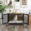 Mobilier pour chenil de grande race - Cage en bois spacieuse avec un design de sécurité grand / moyen