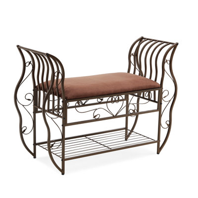 Desravines Fabric Upholstered Storage Bench
