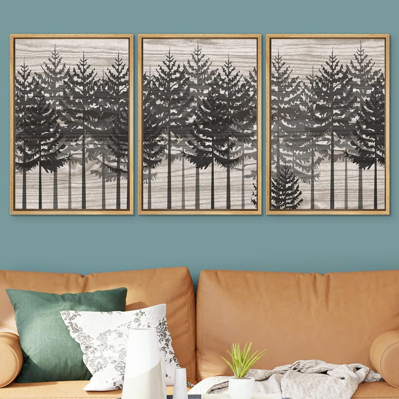 Woodland Forest Landscape, Naturel, H 24 po x l 48 po x P 1,5 po