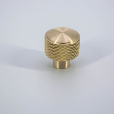 Round Cabinet Knob with Knurled Edge
