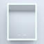 Rectangulaire 24 po Armoire à pharmacie gauche en aluminium argenté l 30 po x P 30 po, antirouille, DEL intégrée, fonction brouillard, charnières silencieuses, miroir de ports de charge, tablettes réglables, charnières à fermeture douce