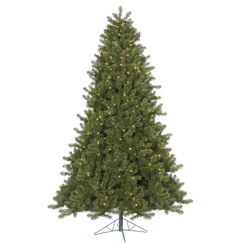 Ontario 9' vert épinette artificiel sapin avec 1000 Dura-éclairé des lumières claires avec support