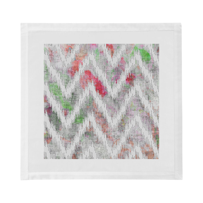 Chevron Cotton Sateen Dinner Napkins, Holiday