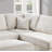 Ivory Color 3Pc Sectional Set Corduroy Upholstered LAF Sofa RAF Chaise Ottoman L-Sectional Living Room Furniture-2018930347