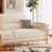 Simple Solid Wood Off-white Sofa